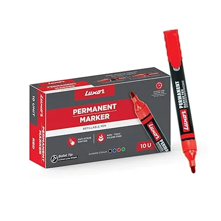 Luxor Whiteboard Marker Pen Set - Red | 10 Markers × 2 Packs view 4